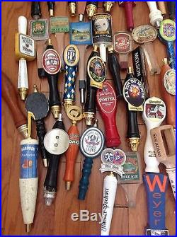 Large Mixed Lot of 73 Beer Tap Handles / Ceramic Porcelain Lucite Acrylic