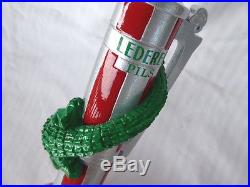 Lederer Pils 3D Beer Tap Handle VERY RARE Hard to Find Alligator Croc Stein 11