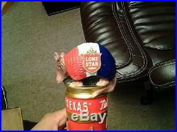 Lone Star Beer New Armadillo Ceramic Tap Handle. 11 3/4 Tall. Only Have One