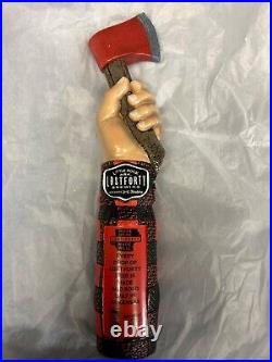 Lost 40 Brewing Beer Tap Handle, New in Box, Lost Forty Lumberjack Axe