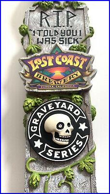Lost Coast Brewery Graveyard Series Hazy IPA Beer Tap Handle Rare RIP Skull