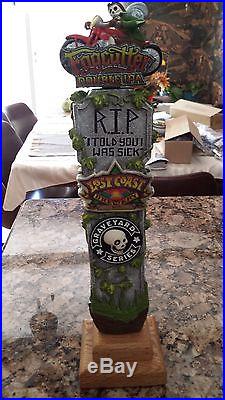 Lost coast beer Fogcutter Double IPA Tombstone Tap Handle