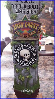 Lost coast beer Fogcutter Double IPA Tombstone Tap Handle