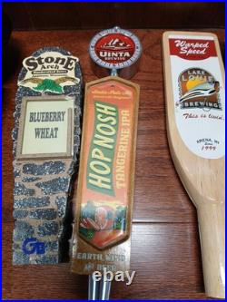 Lot Of 10 Midwest Brewed Beer Tapper Handles