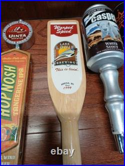 Lot Of 10 Midwest Brewed Beer Tapper Handles