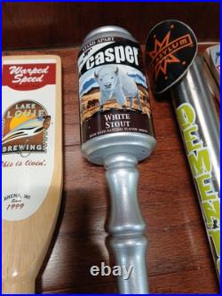 Lot Of 10 Midwest Brewed Beer Tapper Handles