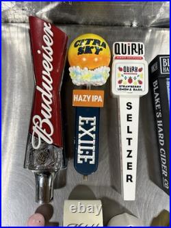 Lot Of 10 Used Beer Tap Handles Budweiser Miller Lite Michelob Ultra Dogfish