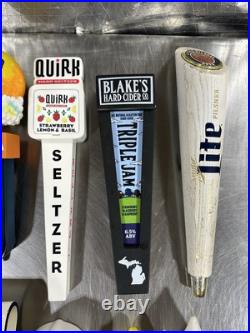 Lot Of 10 Used Beer Tap Handles Budweiser Miller Lite Michelob Ultra Dogfish