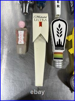 Lot Of 10 Used Beer Tap Handles Budweiser Miller Lite Michelob Ultra Dogfish