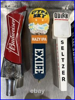 Lot Of 10 Used Beer Tap Handles Budweiser Miller Lite Michelob Ultra Dogfish