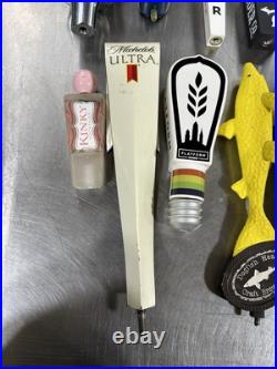 Lot Of 10 Used Beer Tap Handles Budweiser Miller Lite Michelob Ultra Dogfish