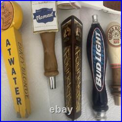 Lot Of 11 Used Beer Tap Handles Various Brands