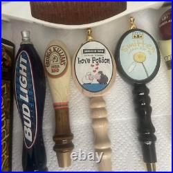 Lot Of 11 Used Beer Tap Handles Various Brands