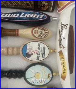 Lot Of 11 Used Beer Tap Handles Various Brands