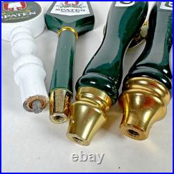 Lot Of 14 Mixed Beer Tap Handles Sam Adams, Bud light, Spaten, Carlsberg, Leffe