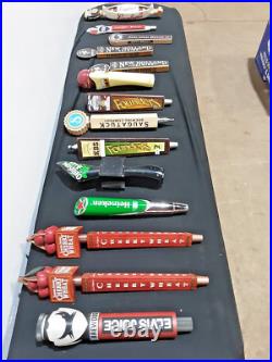 Lot Of 14beer Tap Handles Draft Beer Tapper Holders