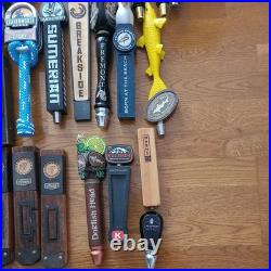 Lot Of 27 Beer And Hard Cider Tap Handles Dogfish head, pfriem freemont