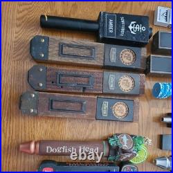 Lot Of 27 Beer And Hard Cider Tap Handles Dogfish head, pfriem freemont