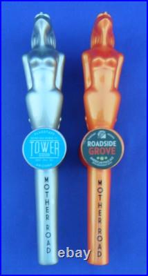 Lot Of 2 Mother Road Beer Tap Handle Hood Ornament Chrome & Rare Orange Arizona Lot Of 2 Mother Road Beer Tap Handle Hood Ornament Chrome & Rare Orange Arizona