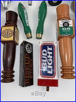 Lot Of 32 Beer Tap Handles, Shock Top, Bud Light, Microbrew, Domestic
