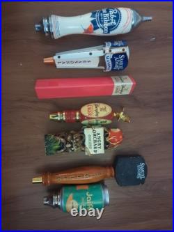 Lot Of 7 Beer Taps Including Limited Edition Sam Adams Chalkboard Tap
