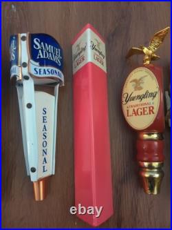 Lot Of 7 Beer Taps Including Limited Edition Sam Adams Chalkboard Tap
