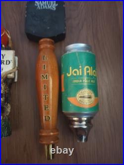Lot Of 7 Beer Taps Including Limited Edition Sam Adams Chalkboard Tap
