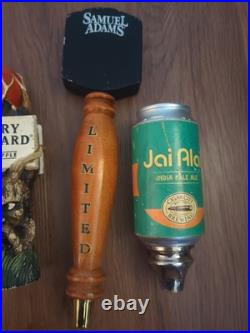 Lot Of 7 Beer Taps Including Limited Edition Sam Adams Chalkboard Tap