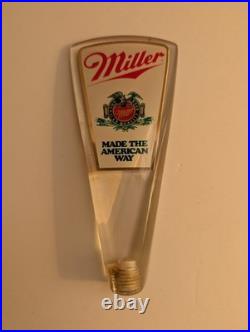 Lot Of Five Vintage Clear Acrylic Beer Tap Handles Pabst Miller Jacob Best