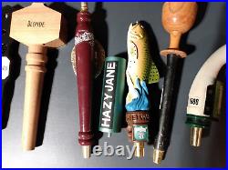 Lot of 11 Draft Beer Tap Handles Bar Decor Hoegaarden, Michelob, IPA variety +