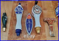Lot of 14 Vintage+ Beer Tap Handles Hamms, Pabst, Killians, Bomb Shell Etc
