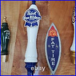 Lot of 14 Vintage+ Beer Tap Handles Hamms, Pabst, Killians, Bomb Shell Etc