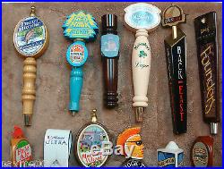 Lot of 15 Beer Bar Tap Handles Sam Adams Blue Moon Woodchuck Michelob Hooker Ale