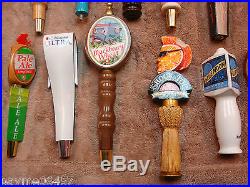 Lot of 15 Beer Bar Tap Handles Sam Adams Blue Moon Woodchuck Michelob Hooker Ale