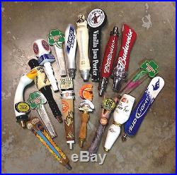 Lot of 17 beer tap handles