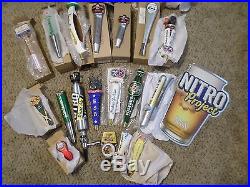 Lot of 18 Mostly New Beer Keg Tap Handle Hamm's Leinie Miller Dos Equis 1 Sign