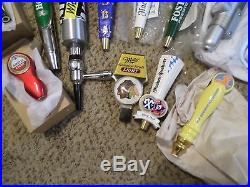 Lot of 18 Mostly New Beer Keg Tap Handle Hamm's Leinie Miller Dos Equis 1 Sign