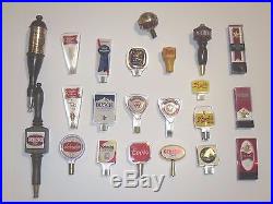 Lot of (22) Rare Vintage Acrylic Lucite Wood Beer Tap Handles