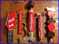 Lot of 5 Extremely Unique Budweiser Beer Tap Handles