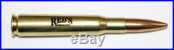Lucky Shot Red's 50 Cal BMG Bullet Beer Tap Handle. 50 Caliber Shell Case
