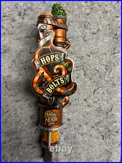 MAD & NOISY Brewing- HOPS & BOLTS Beer Tap Handle, Rare, New in Box, 12