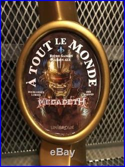 MEGADETH A TOUT LE MONDE UNIBROUE BREWERY Quebec TALL Devil Tail Beer Tap Handle