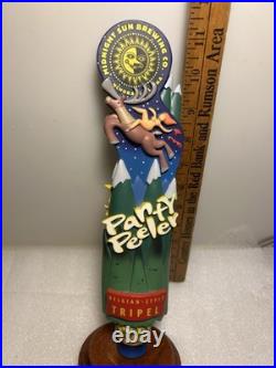 MIDNIGHT SUN PANTY PEELER BELGIAN TRIPEL draft beer tap handle. ALASKA