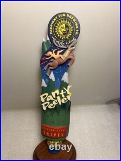 MIDNIGHT SUN PANTY PEELER BELGIAN TRIPEL draft beer tap handle. ALASKA
