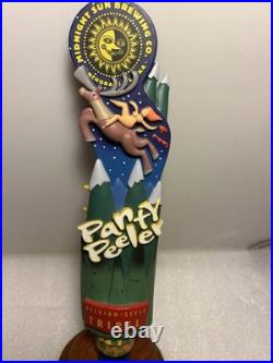 MIDNIGHT SUN PANTY PEELER BELGIAN TRIPEL draft beer tap handle. ALASKA