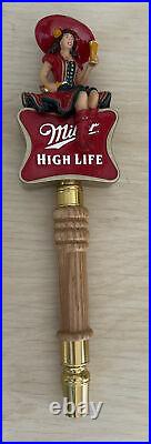 MILLER HIGH LIFE GIRL ON THE MOON draft beer tap handle. MILLER, USA 22-175