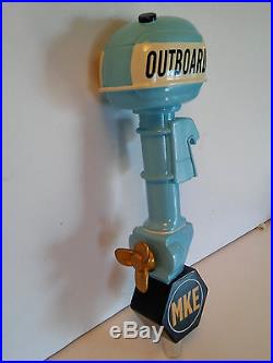 MKE Johnson/Mercury Old Style Boat Outboard Motor Beer Sign Tap Handle. NIB
