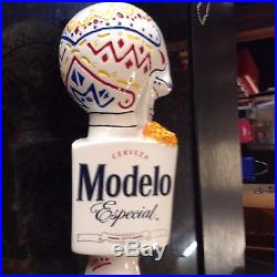 MODELO ESPECIAL Skull beer tap handle Mexico VERY RARE SKULL TRIPPY beautiful