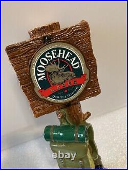 MOOSEHEAD CAMPING OUTDOORS LAGER BEER draft beer tap handle. CANADA
