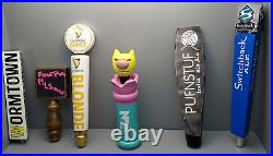 Man Cave Lot of SIX (6) Beer Tap Handles USED and WORN with Defects